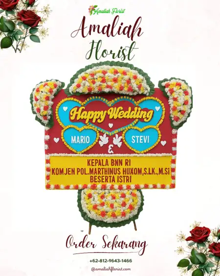 Papan Bunga Pernikahan Kikim Barat